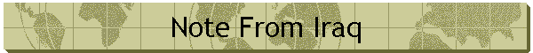 Note From Iraq